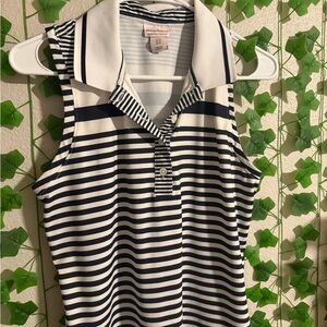 Tommy Bahama Navy and White Striped Sleeveless Top